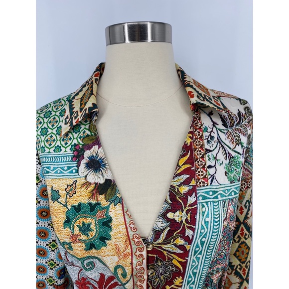 Zara Multicolor Patterned Blouse - Picture 4 of 15